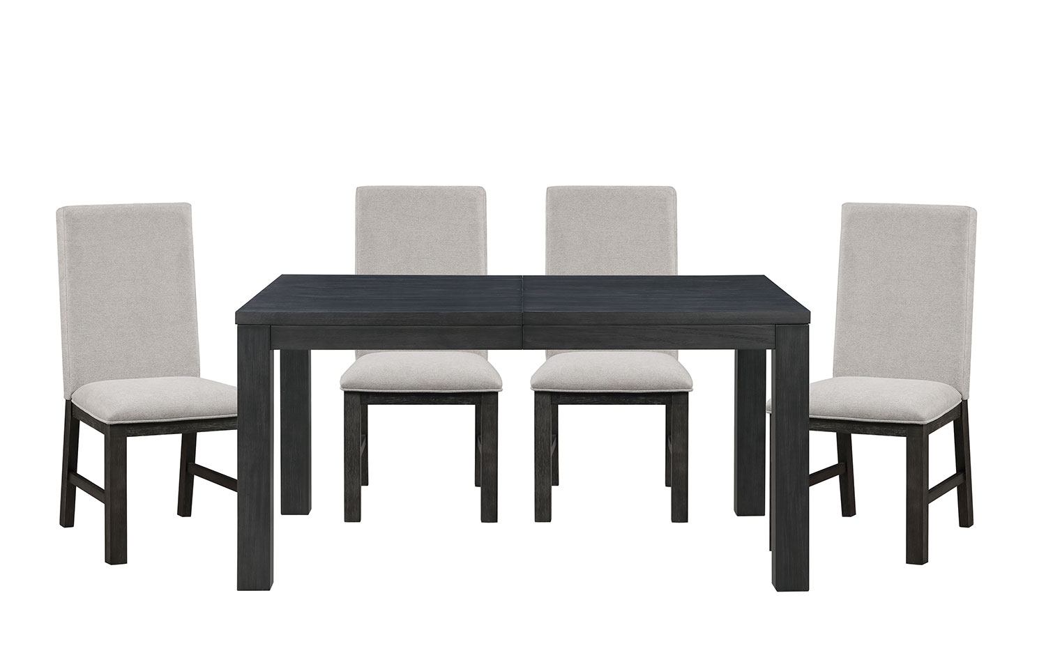 Nola 5-Piece Extendable Dining Set - Dark Grey