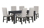 Nola 7-Piece Extendable Dining Set - Dark Grey