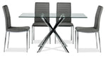 Darron 5-Piece Dining Table Set - Slate