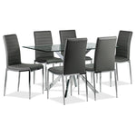 Darron 7-Piece Dining Table Set - Slate
