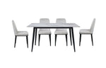 Emberly Sintered Stone Dining Table - Grey, Black