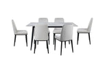 Emberly 7-Piece Sintered Dining Set - Beige, Black