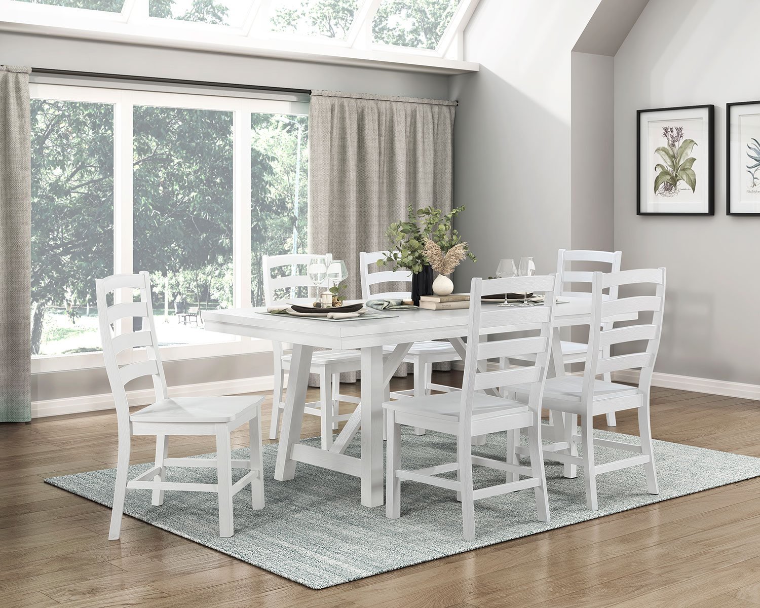 Vivid 7-Piece Dining Set - White