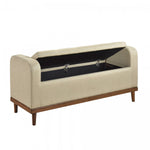 Elayne Ottoman Bench - Light Brown