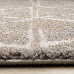 Halle Casual Contemporary Trellis Area Rug - 8' X 11' - Greige/Cream