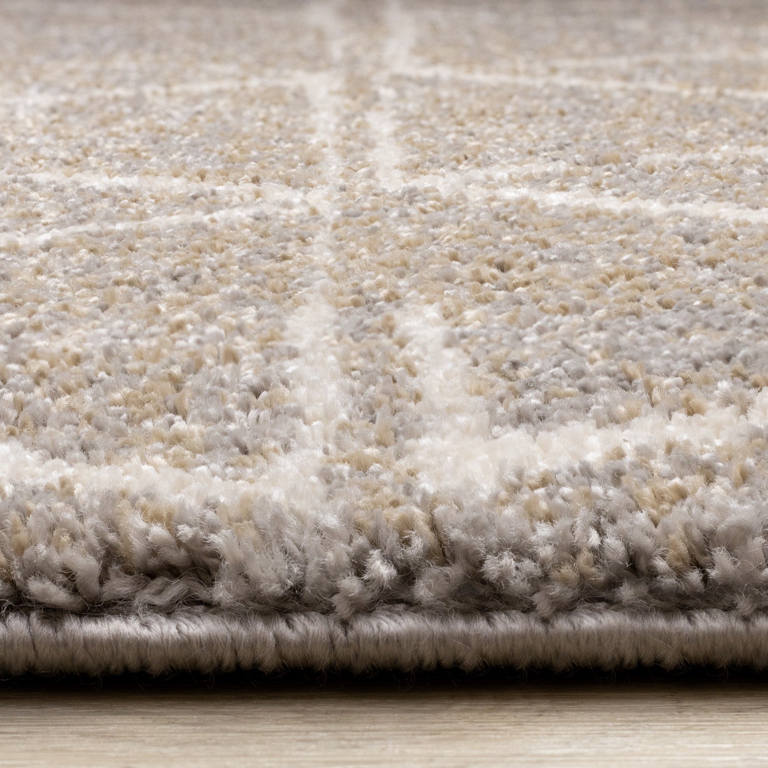 Halle Casual Contemporary Trellis Area Rug - 8' X 11' - Greige/Cream