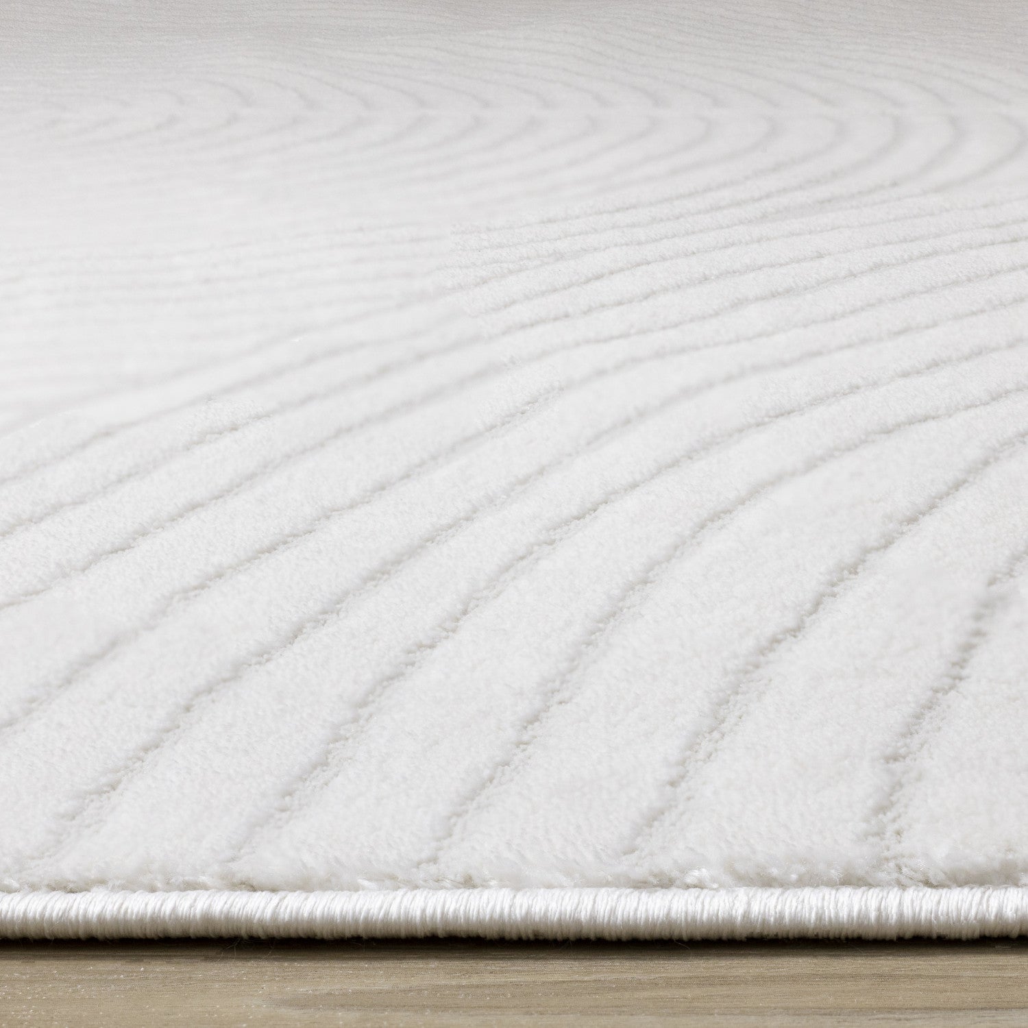 Hillary Modern Swirls Area Rug - 7' X 10' - Cream