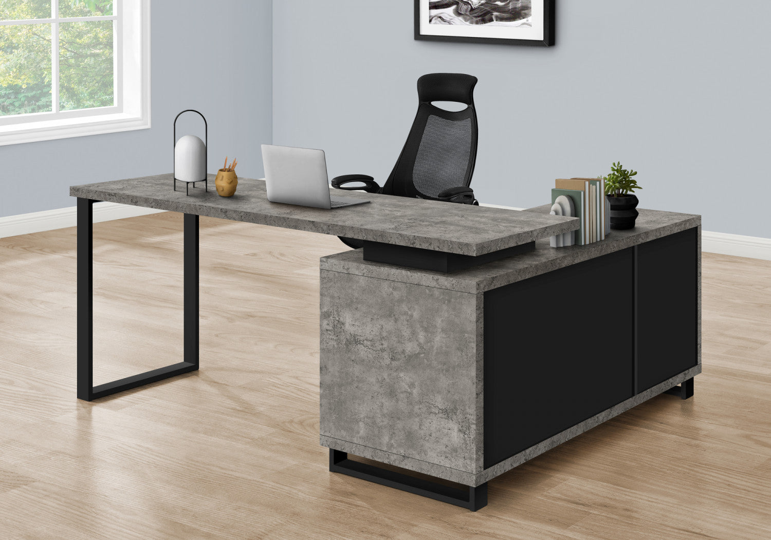 Runo Desk - Concrete Grey