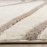 Palace Modern Curves Area Rug - 5' X 8' - Cream/Taupe