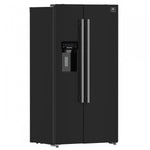 Forno Salerno 36" 20 Cu.Ft. Black Side-by-side Refrigerator with Ice & Water Dispenser - FFRBI1844-36BLK