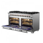 Forno Capriasca 60" Stainless Steel Freestanding Double Oven Gas Range (8.64 Cu. Ft.) - FFSGS6260-60