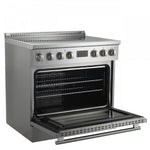 Forno Torino Stainless Steel 36" True Convection Induction Range with Air Fry and Air Sous Vide (5.36 Cu. Ft.) - FFSIN0936-36