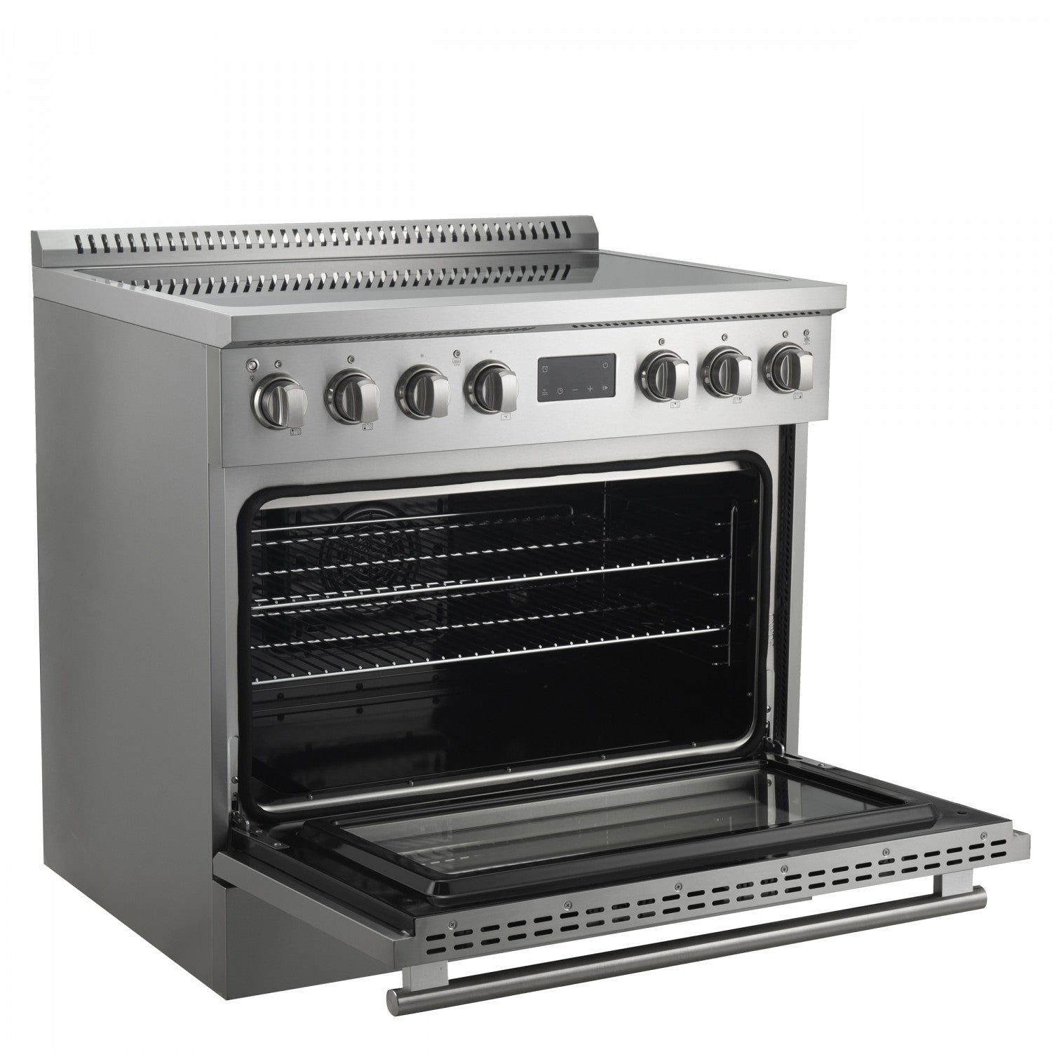 Forno Torino Stainless Steel 36" True Convection Induction Range with Air Fry and Air Sous Vide (5.36 Cu. Ft.) - FFSIN0936-36