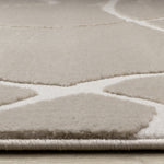 Logan Contemporary Swirls Area Rug - 8' X 11' - Beige/Cream