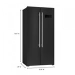Forno Salerno 15.6 Cu.Ft. 33" Black Freestanding Side-by-side Refrigerator - FFRBI1805-33BLK