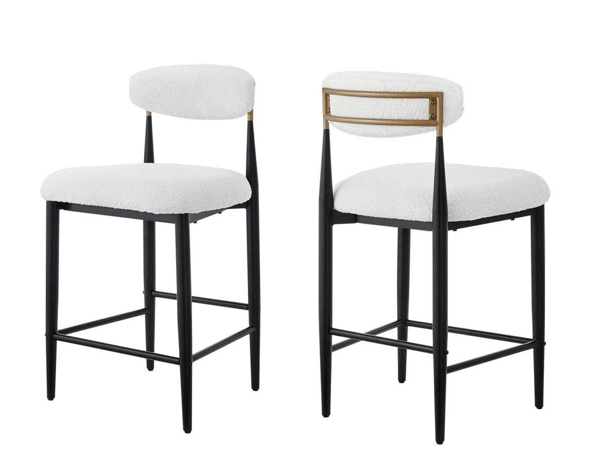 Kodi Counter Stool - White/Black - Set of Two