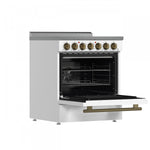 Forno Paolo White Freestanding Electric Range with True Convection (4.38 Cu. Ft.) - FFSEL6011-30WHT