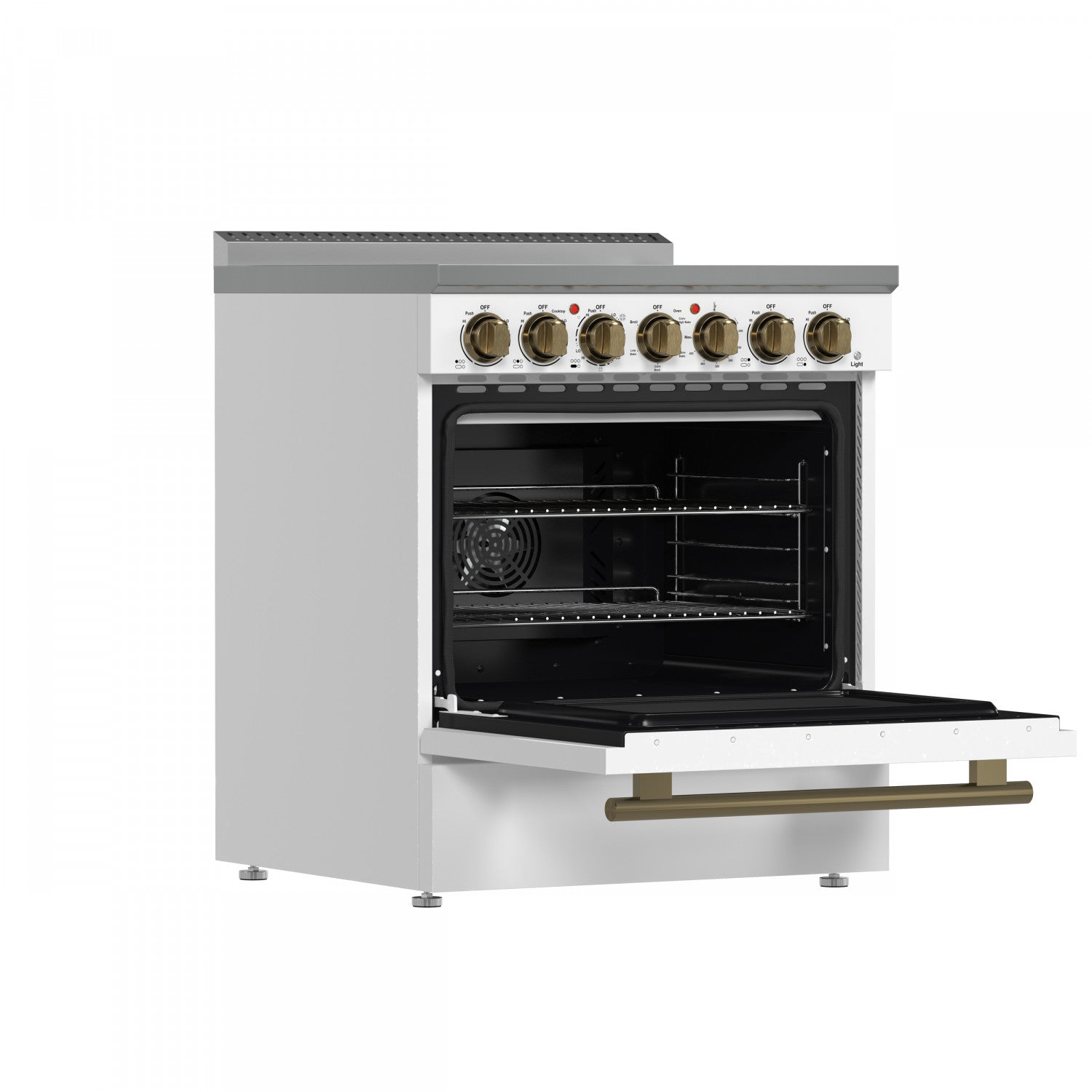 Forno Paolo White Freestanding Electric Range with True Convection (4.38 Cu. Ft.) - FFSEL6011-30WHT