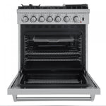 Forno Lazio Stainless Steel Dual Fuel Range with True Convection and Air Fry (4.32 Cu. Ft.) - FFSGS6196-30