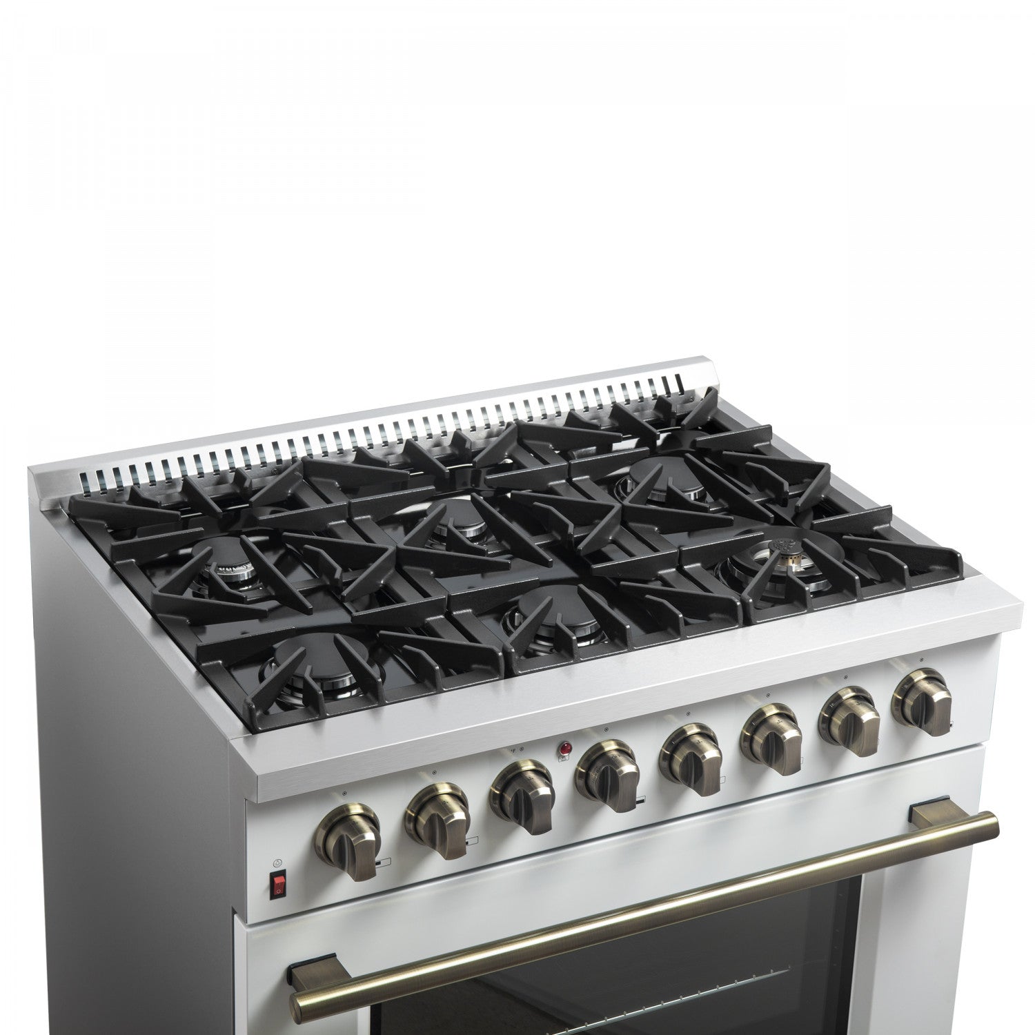 Forno Galiano 36" White Dual Fuel Range with True Convection (5.36 Cu. Ft.) - FFSGS6156-36WHT