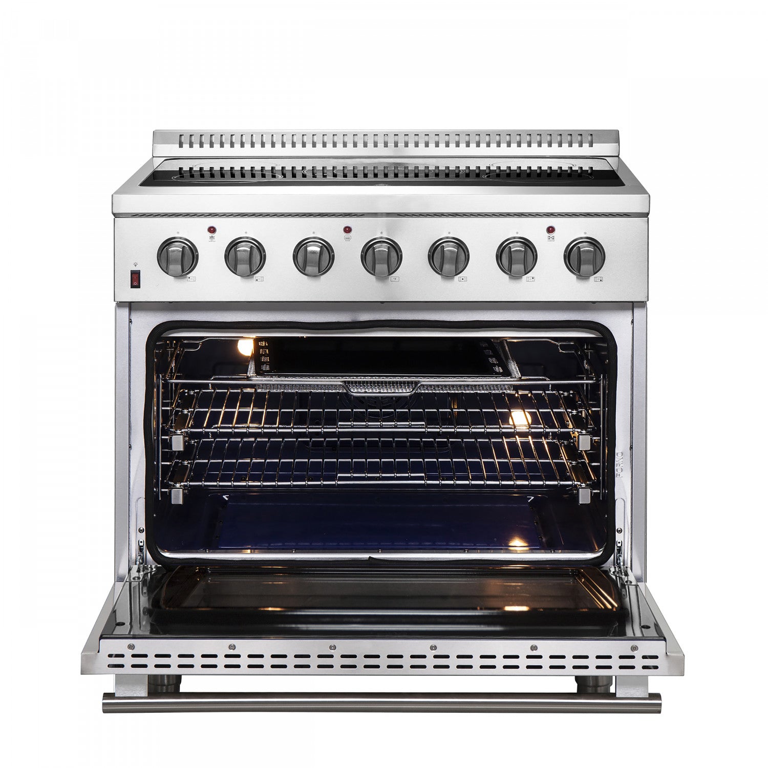 Forno Galiano 36" Stainless Steel Freestanding Electric Range with True Convection and Air Fry (5.36 Cu. Ft.) - FFSEL6083-36