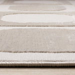 Logan Contemporary Modern Area Rug - 5' X 8' - Beige/Cream