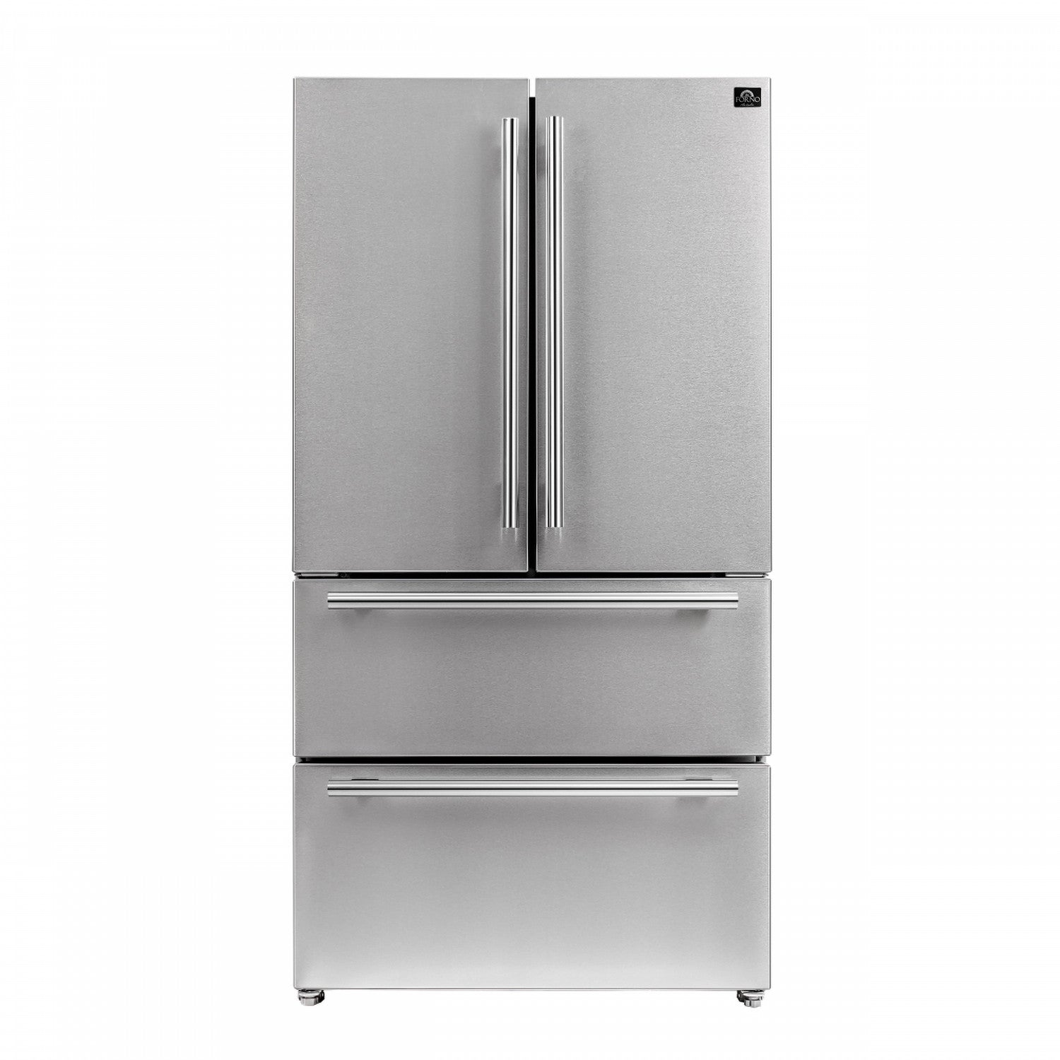 Forno Premium Stainless Steel Kitchen Package with 36" Dual Fuel Range, French Door Refrigerator and Dishwasher - FBDL-004-02CAUS
