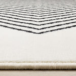 Functional Modern Soundwaves Area Rug - 5' X 8' - White/Black