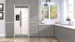 Forno Salerno 40" 20 Cu.Ft. Stainless Steel Built-In Side-by-Side Refrigerator with Ice & Water Dispenser - FFRBI1844-40MG