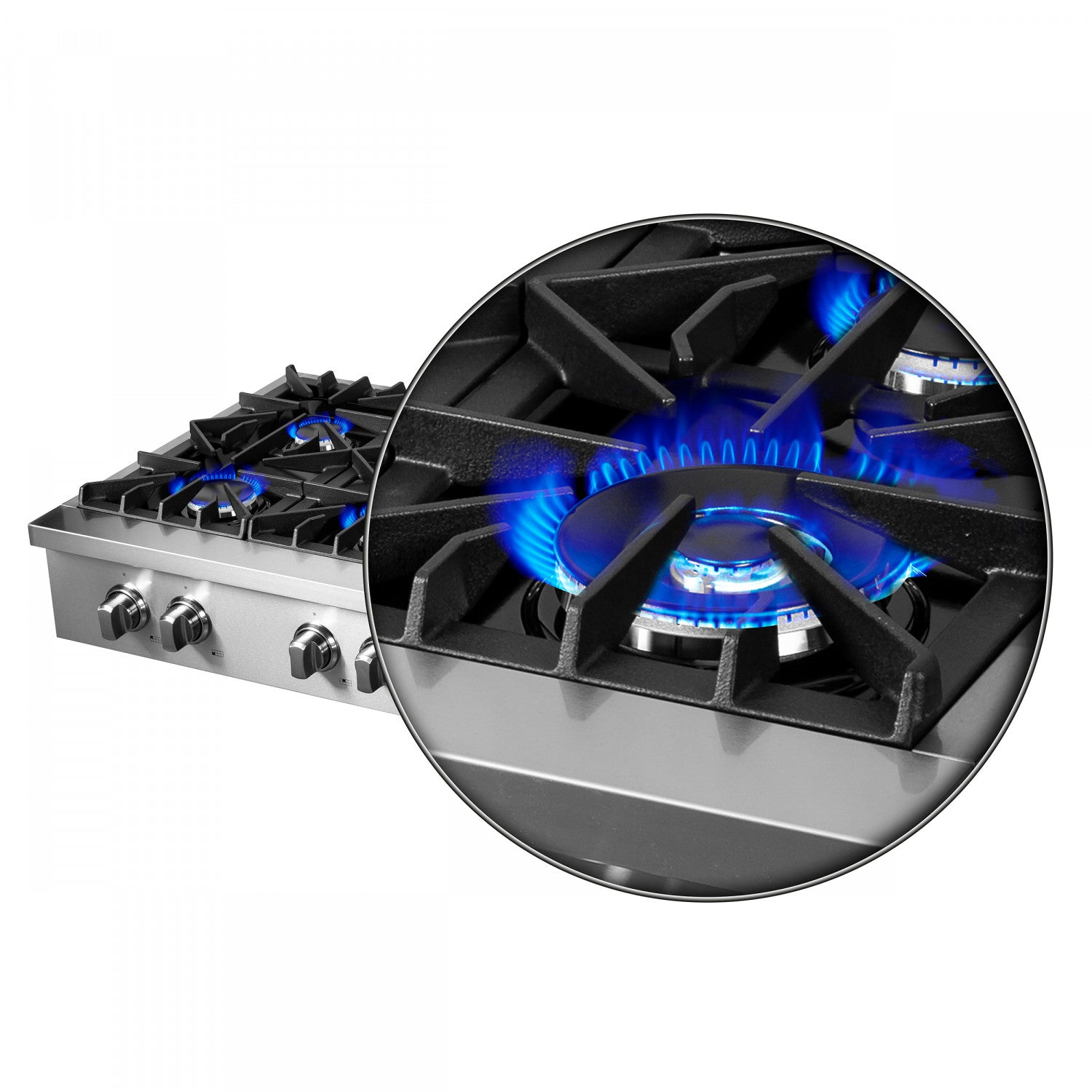 Forno Cossato Stainless Steel 48" Pro-style Gas Cooktop - FCTGS5737-48