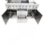 Forno Bulnes White Countertop Outdoor Kitchen with 40" 84,000 BTU BBQ and Beverage Centre - FODKT2520WHT