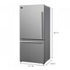 Forno Milano 31" 17.2 Cu.Ft. Stainless Steel Bottom Freezer Refrigerator with Left Swing Door - FFFFD1786-31S