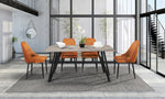 Eugenie Velvet Dining Chair - Orange - Set of Two