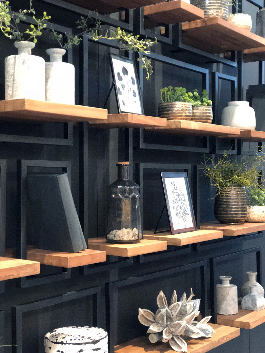 Bayan Metal Frame Wall Box II - Teak