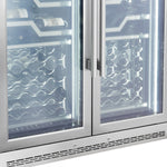 Forno Abruzzo 48" Stainless Steel 102 Bottle Dual Zone Wine Cellar with Clear Holders (24 Cu. Ft.) - FWCDR6611-48S