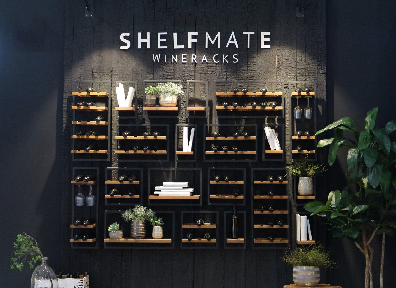 Bayan Metal Frame Wall Box III - Teak