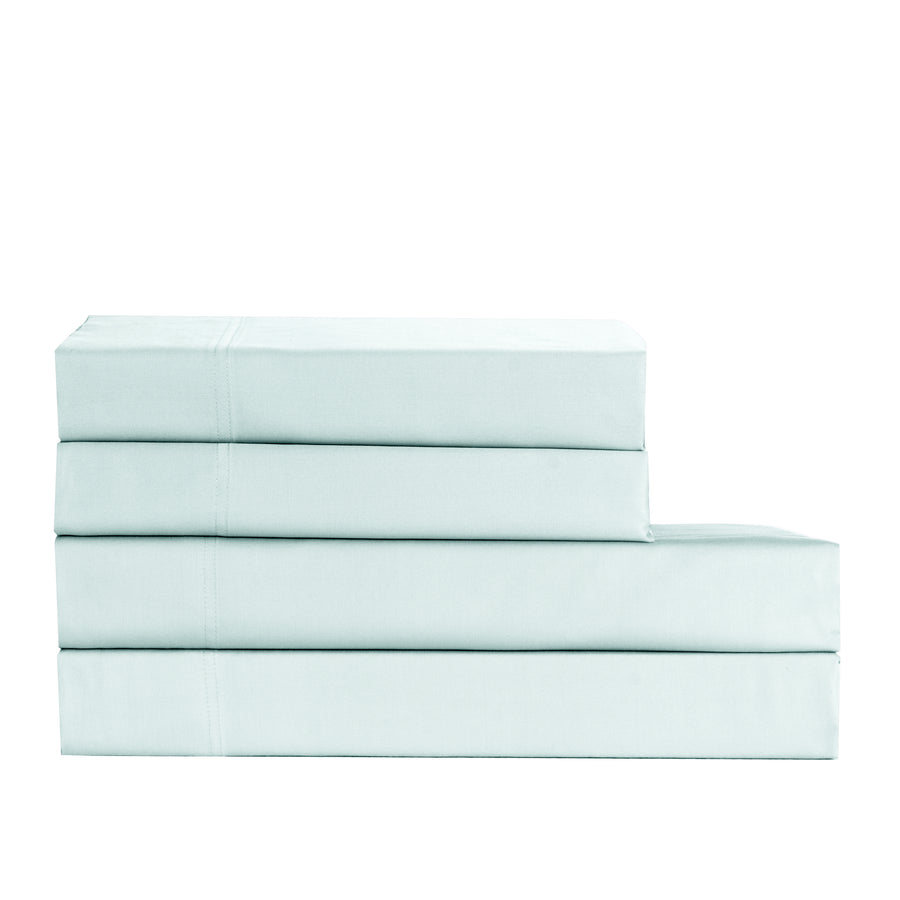 Cotton House 600 Thread Count 100% Egyptian Cotton Queen Sheet Set - Ice Flow Blue