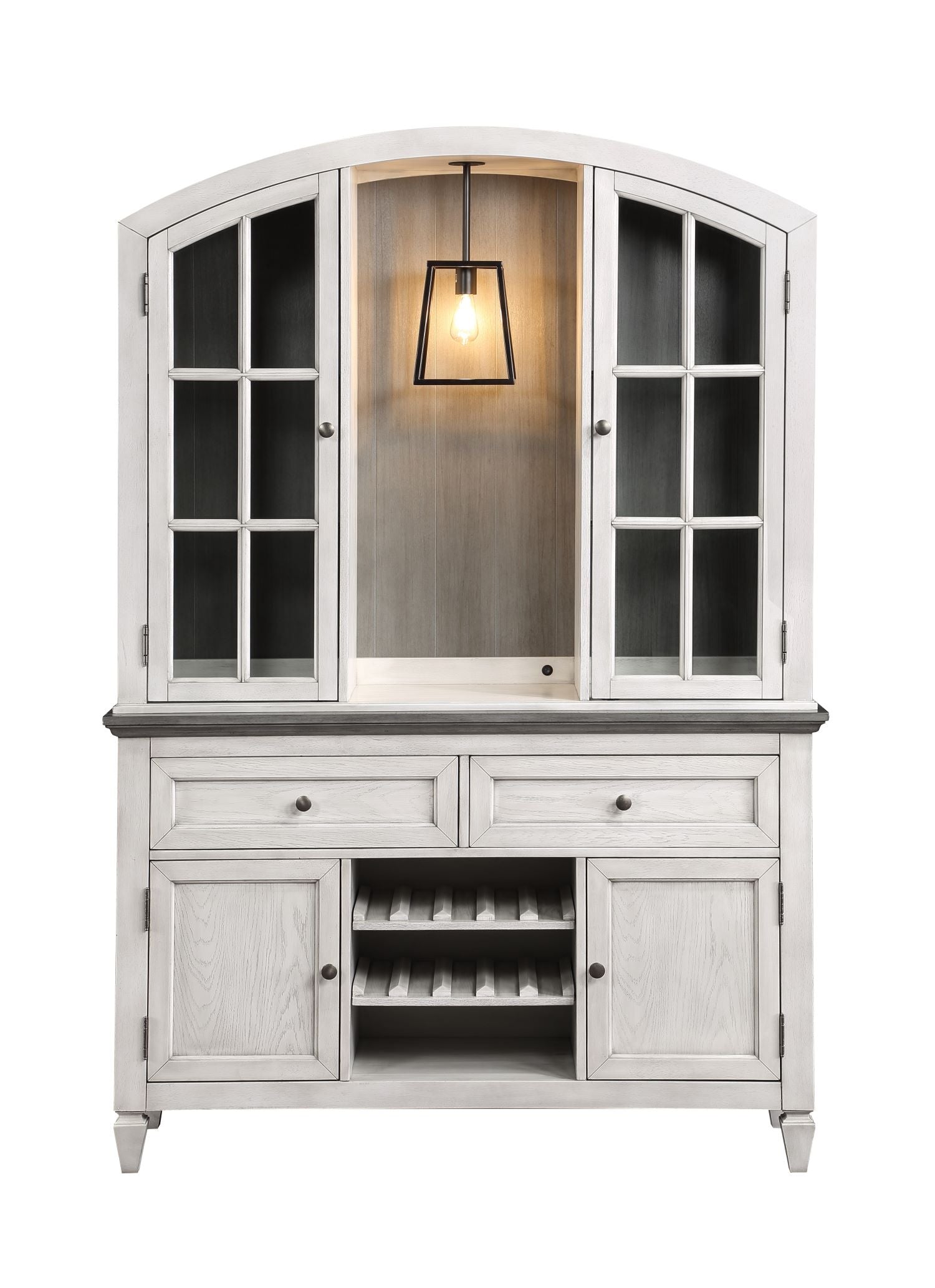 Greyridge Farm Buffet and Hutch - Grey, White