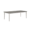 Greyridge Farm Table de salle à manger avec rallonge – gris, blanc