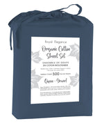 Cotton House 100% Organic Cotton King Sheet Set - 500 Thread Count Navy