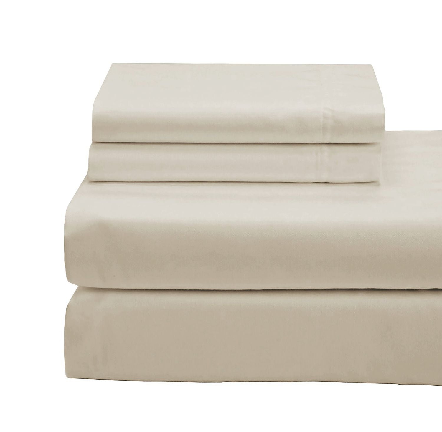 Cotton House 100% Organic Cotton Queen Sheet Set - 600 Thread Count Beige