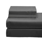 Cotton House 100% Combed Cotton Queen Sheet Set - 650 Thread Count Charcoal