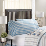 Selena III King Pillow Case - Blue Check - Set of 2