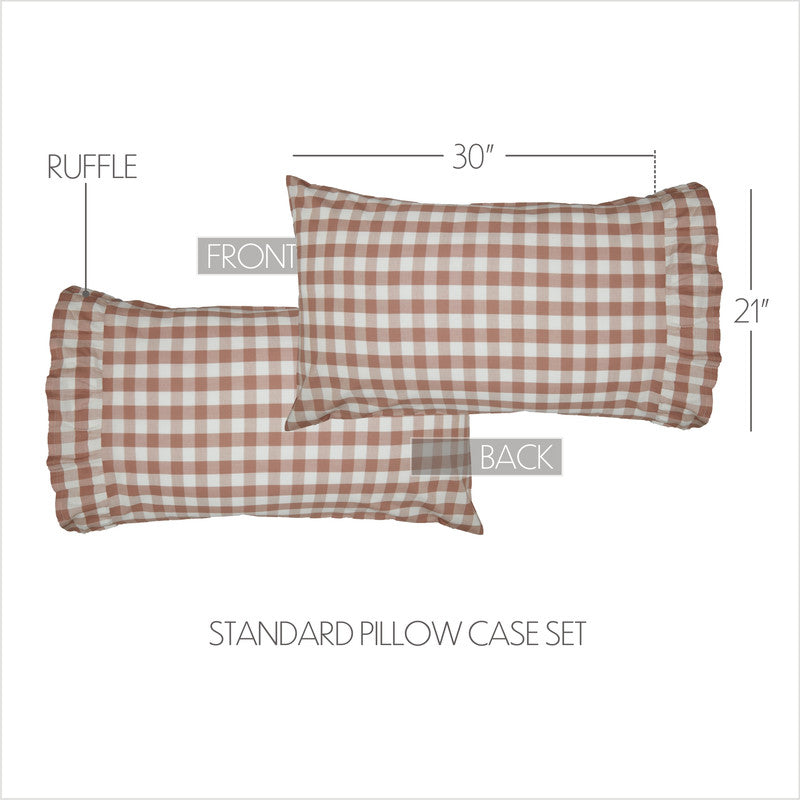 Selena III Standard Pillow Case - Portabella Check - Set of 2