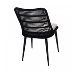 Rousseau Outdoor Dining Chair - Black/Ivory