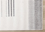 Claremont Sleek Modern Lines Area Rug - 5' X 8' - White/Grey