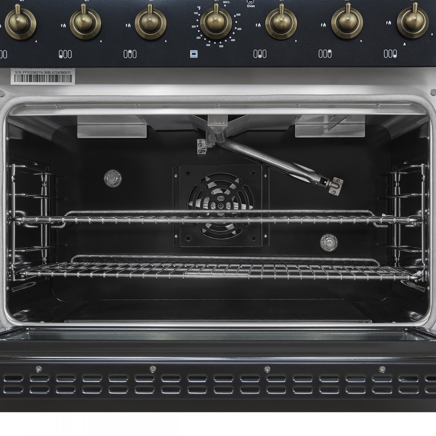 Forno Antico 36" Black Freestanding Gas Range (4.5 Cu. Ft.) - FFSGS6219-36BLK
