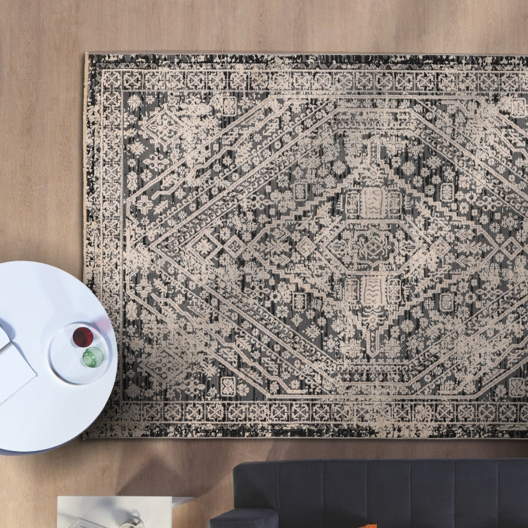 Alpena Traditional Rug - 5' x 8' - Black/Grey