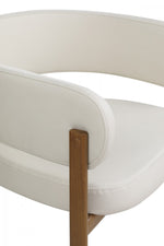 Rhett Dining Chair - Cream/Walnut - Set of Two