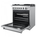 Forno Lazio Stainless Steel Dual Fuel Range with True Convection and Air Fry (4.32 Cu. Ft.) - FFSGS6196-30